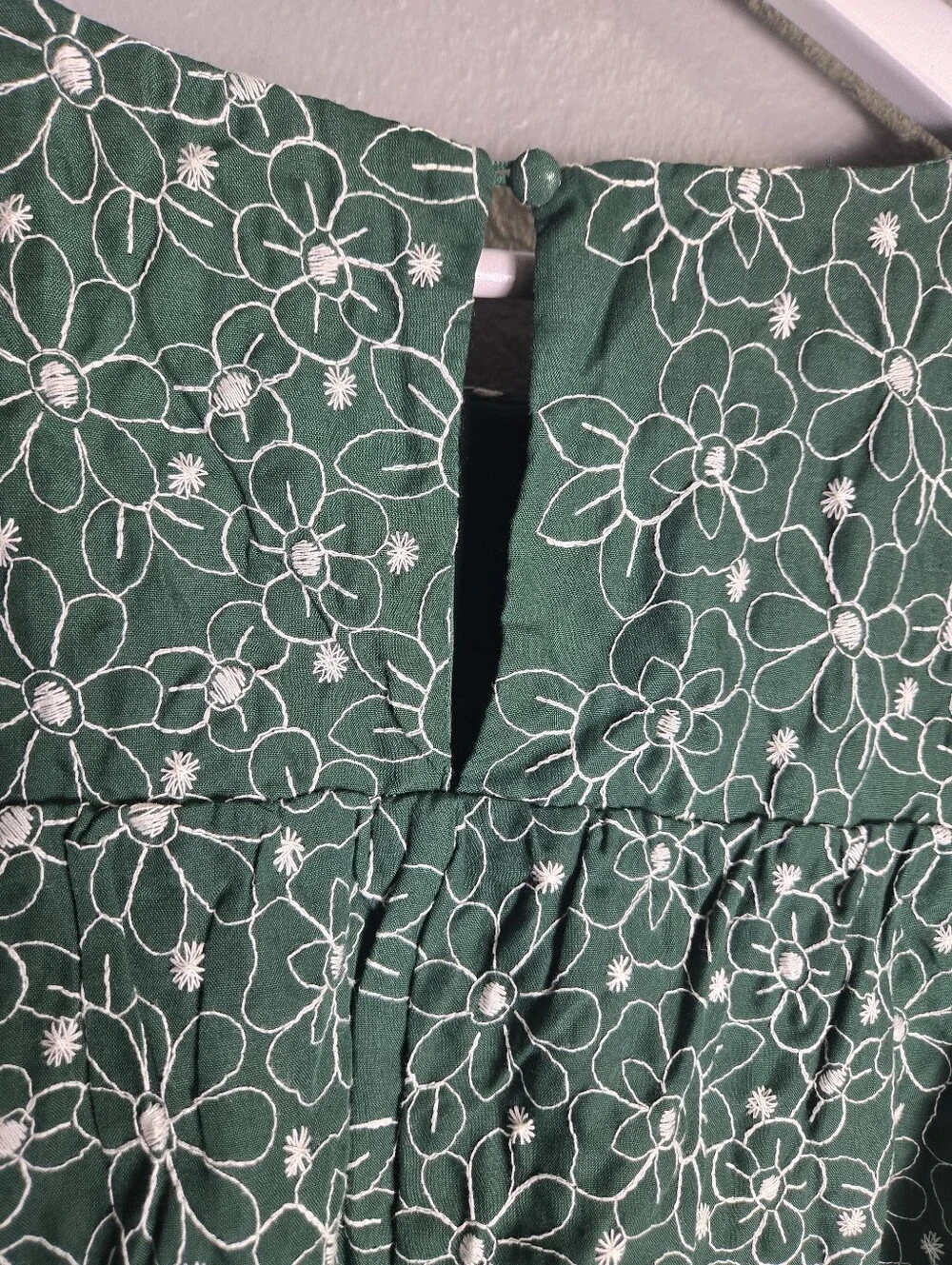 Hayden Los Angeles Green Floral Eyelet Boho Ruffle Sleeve Size 1X